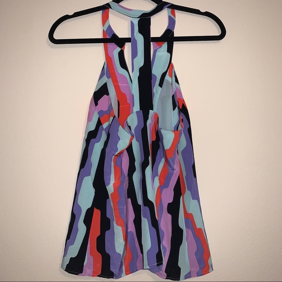 Annie Griffin Silk Wavy Stripe Taylor Tank Sz S - Picture 3 of 6